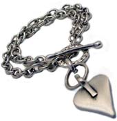 Danon Double Chain Heart Bracelet B3288 - £45.00