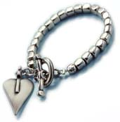 Danon square link heart Bracelet B3382 - £74.00