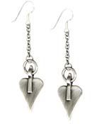 Danon Heart Chain Earrings EF2496 - £32.00