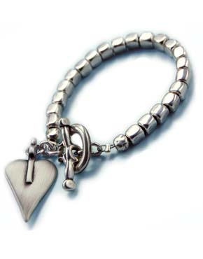 Danon square link Heart Bracelet B3382