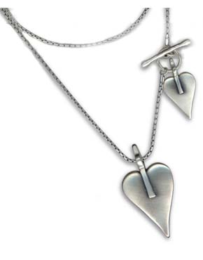 Danon Double heart Necklace N4167