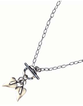 Danon Small Double heart Necklace N4663